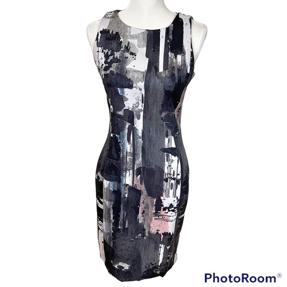 H&M Dresses & Skirts - H&M bodycon abstract print dress sleeveless midi sexy